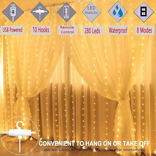 Gesto Curtain Led String Light for Home Decor - Image 1
