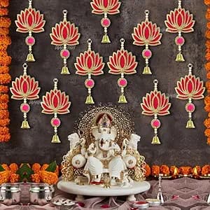Divyakosh Lotus Hangings for Decoration, Pack of 10 - Image 4