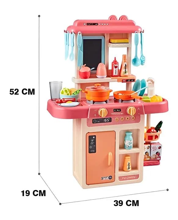 ADKD Plastic Kitchen Set Toys with Realistic Lights & Sounds with 42 Accessories Set- Multicolor - Image 2